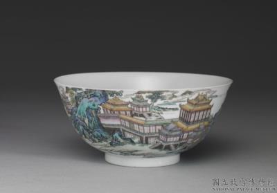 图片[2]-Bowl with architecture painting-China Archive